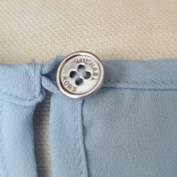 Michael Kors  cold shoulder top size med sky blue - Picture 5 of 6